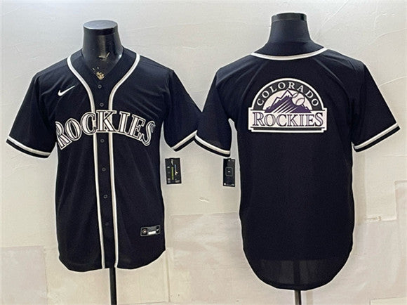 Colorado Rockies Team Big Logo National League All-Star black Fashion jersey