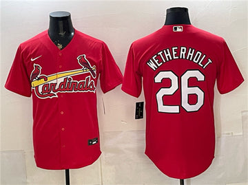 JJ Wetherholt St. Louis Cardinals red jersey