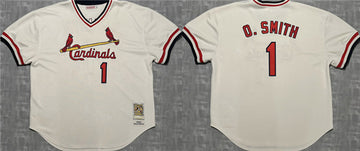 Ozzie Smith St. Louis Cardinals white jersey