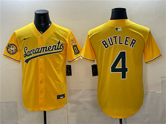 Lawrence Butler Oakland Athletics yellow Vapor jersey
