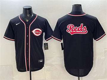 Team Big Logo Cincinnati Reds black Fashion jersey