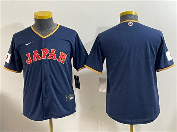 Custom Japan Baseball navy Classic jersey