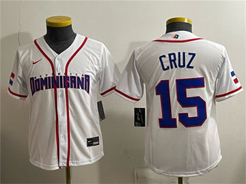 Oneil Cruz Dominican Republic Baseball white Classic jersey