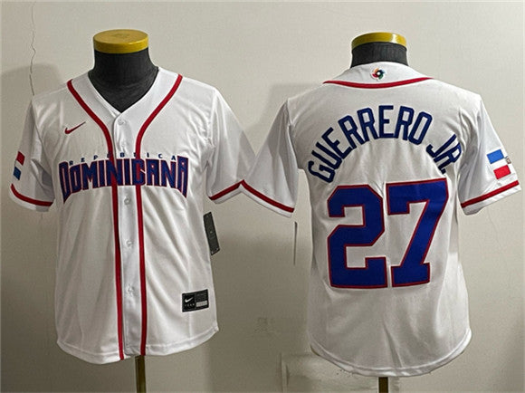 Vladimir Guerrero Jr Dominican Republic Baseball white Classic jersey