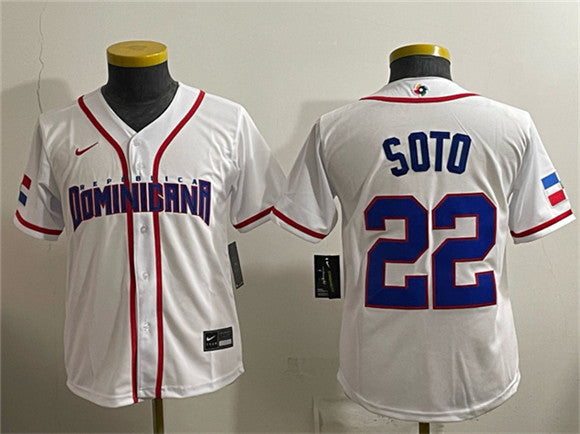 Juan Soto Dominican Republic Baseball white Classic jersey