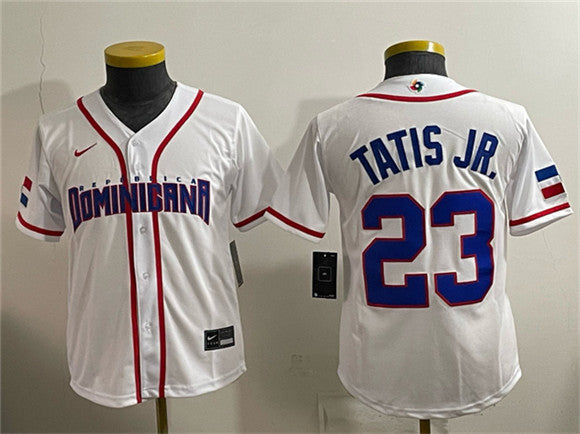 Fernando Tatis Jr Dominican Republic Baseball white Classic jersey