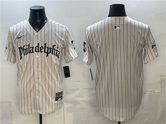 Custom Philadelphia Phillies cream Vapor jersey