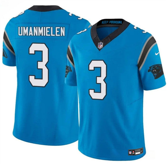 Princely Umanmielen Carolina Panthers blue Vapor jersey
