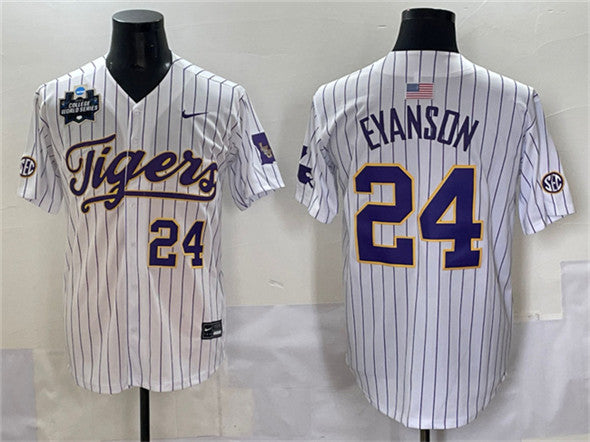 Anthony Eyanson LSU Tigers white jersey
