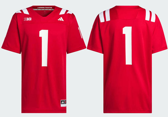Custom Premier Nebraska red Home jersey
