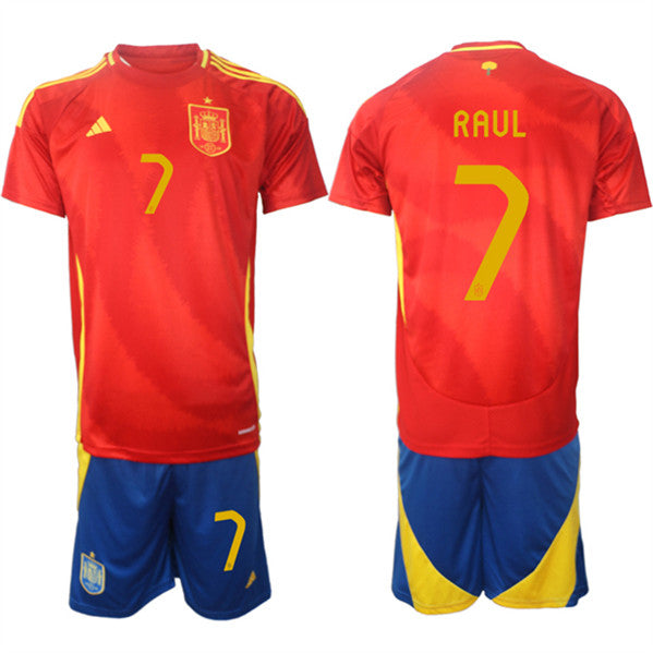 Raúl Spain National Team red Home jersey