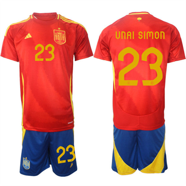 Unai Simón Spain National Team red Home jersey