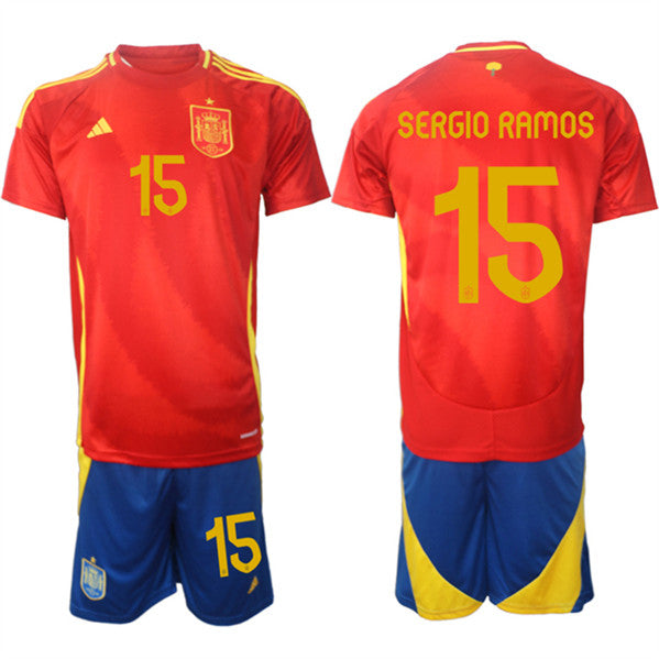 Sergio Ramos Spain National Team red Home jersey