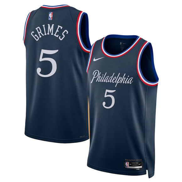 Quentin Grimes Philadelphia 76ers navy City Edition jersey