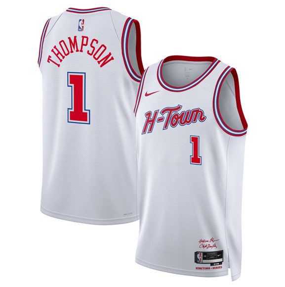 Amen Thompson Houston Rockets white City Edition jersey