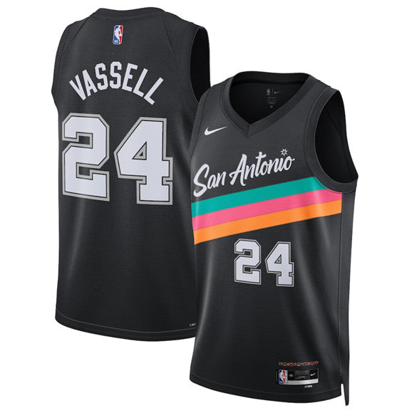 Devin Vassell San Antonio Spurs black City Edition jersey