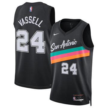 Devin Vassell San Antonio Spurs black City Edition jersey