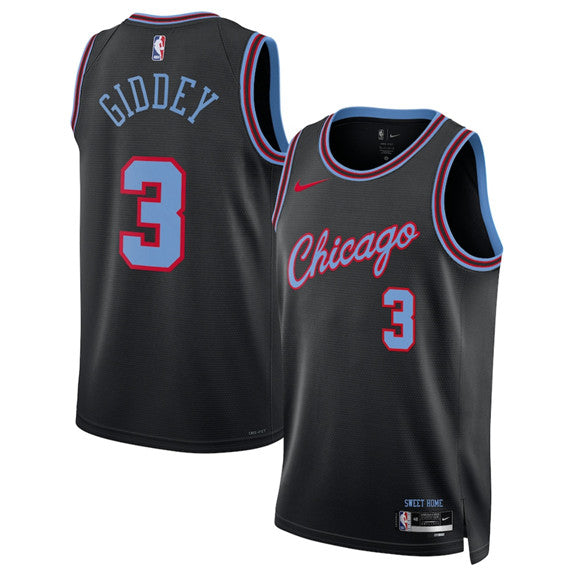 Josh Giddey Chicago Bulls black City Edition jersey