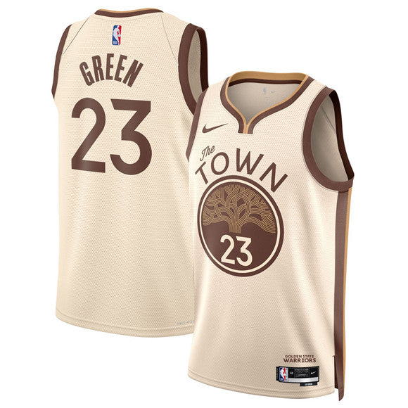 Draymond Green Golden State Warriors tan City Edition jersey
