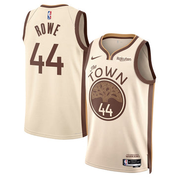 Jackson Rowe Golden State Warriors tan City Edition jersey