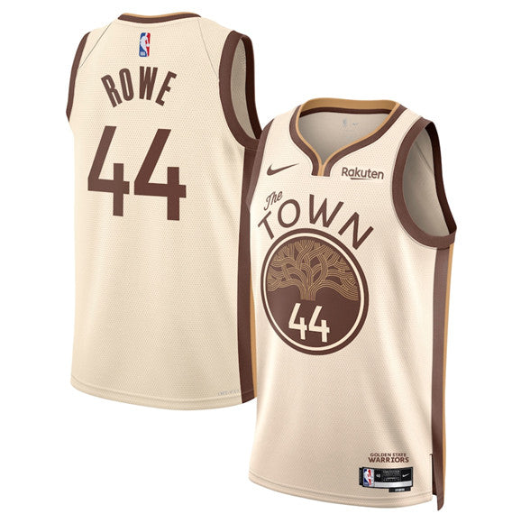 Jackson Rowe Golden State Warriors tan City Edition jersey