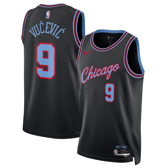 Nikola Vucevic Chicago Bulls black City Edition jersey