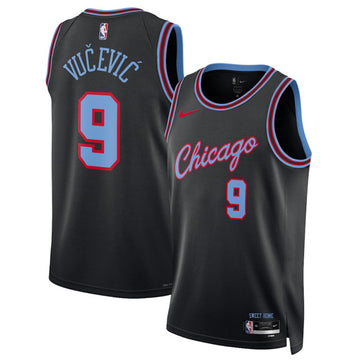 Nikola Vucevic Chicago Bulls black City Edition jersey