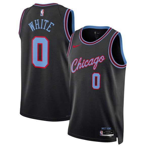 Coby White Chicago Bulls black City Edition jersey