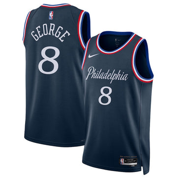 Paul George Philadelphia 76ers navy City Edition jersey