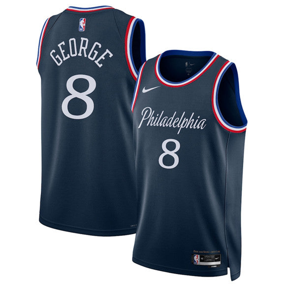 Paul George Philadelphia 76ers navy City Edition jersey