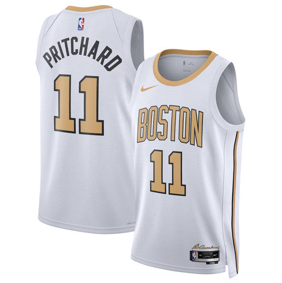 Payton Pritchard Boston Celtics white City Edition jersey