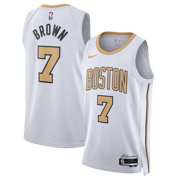 Jaylen Brown Boston Celtics white City Edition jersey