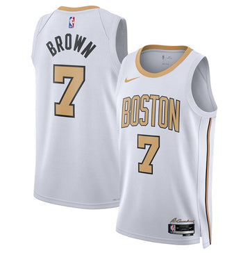 Jaylen Brown Boston Celtics white City Edition jersey