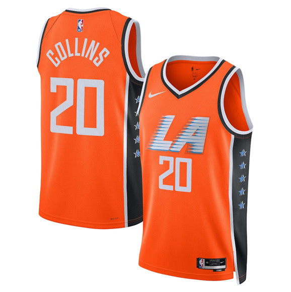 John Collins Los Angeles Clippers orange City Edition jersey