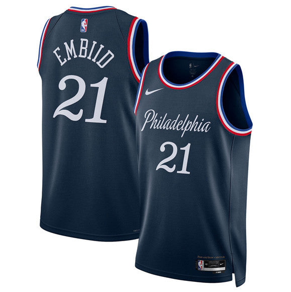 Joel Embiid Philadelphia 76ers navy City Edition jersey
