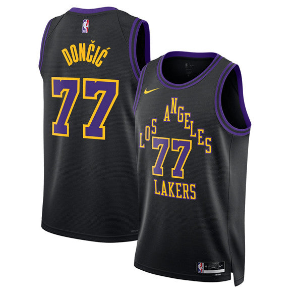 Luka Doncic Los Angeles Lakers black City Edition jersey