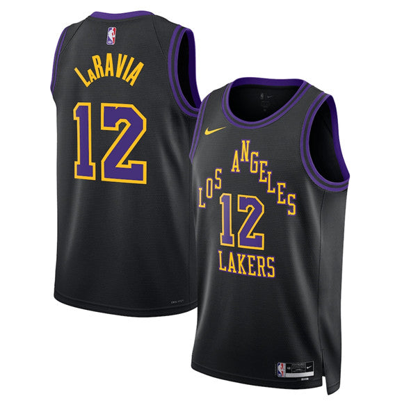 Jake LaRavia Los Angeles Lakers black City Edition jersey