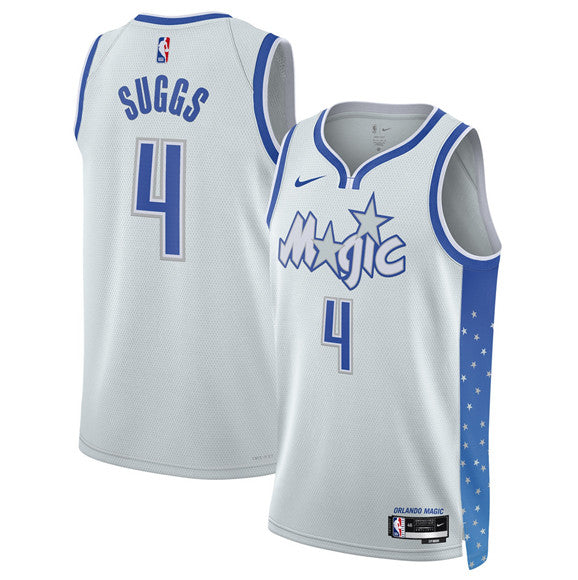 Jalen Suggs Orlando Magic silver City Edition jersey