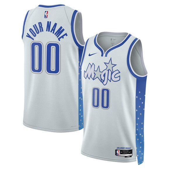 Custom Orlando Magic silver City Edition jersey