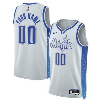 Custom Orlando Magic silver City Edition jersey