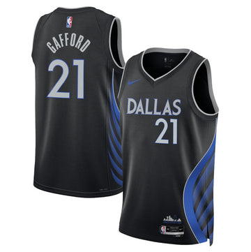 Daniel Gafford Dallas Mavericks black City Edition jersey