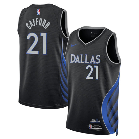 Daniel Gafford Dallas Mavericks black City Edition jersey