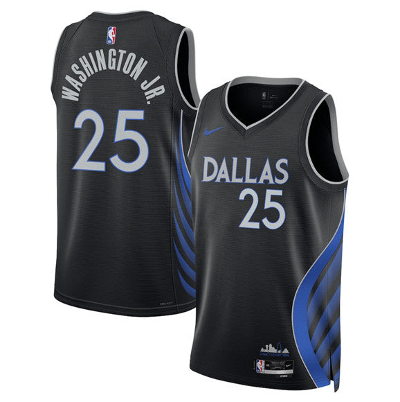 P.J. Washington Dallas Mavericks black City Edition jersey