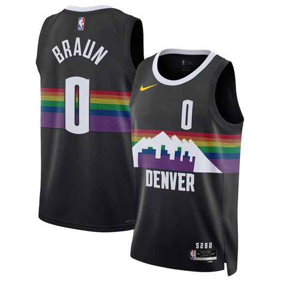 Christian Braun Denver Nuggets black City Edition jersey