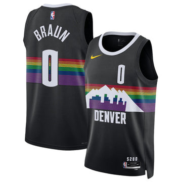 Christian Braun Denver Nuggets black City Edition jersey