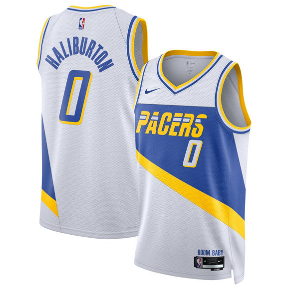 Tyrese Haliburton Indiana Pacers white City Edition jersey