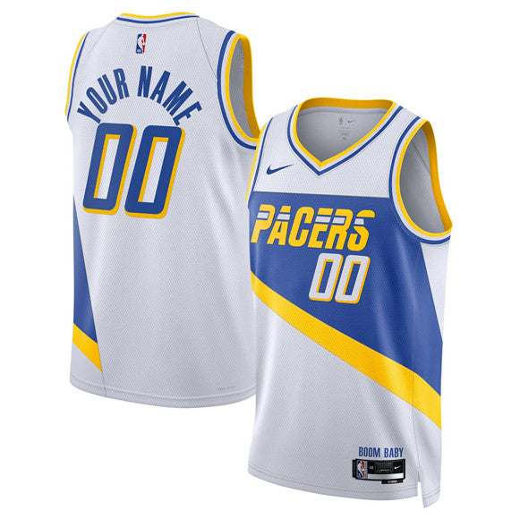 Custom Indiana Pacers white City Edition jersey