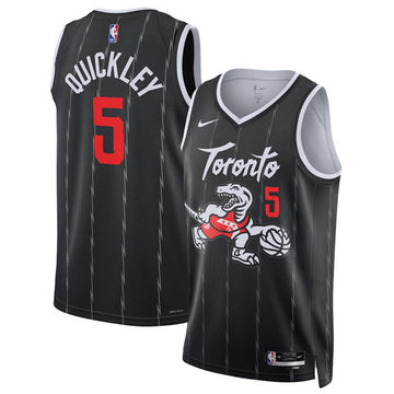 Immanuel Quickley Toronto Raptors black City Edition jersey