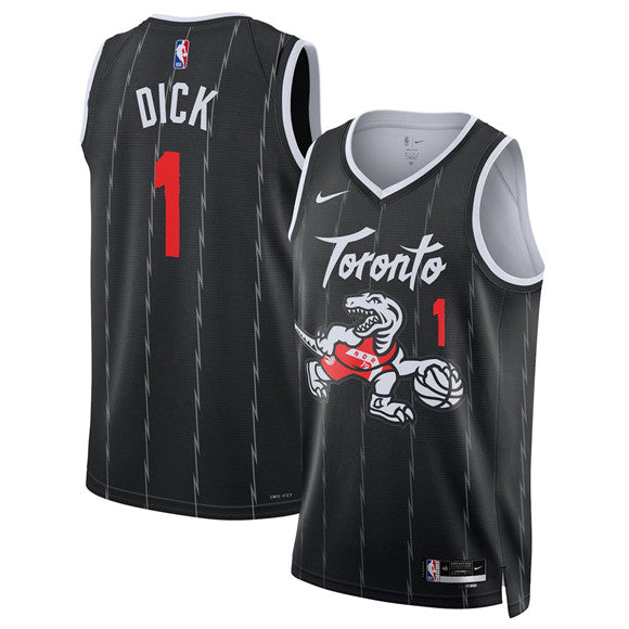 Gradey Dick Toronto Raptors black City Edition jersey