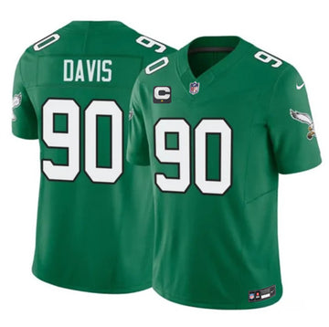 Jordan Davis Philadelphia Eagles green Vapor jersey